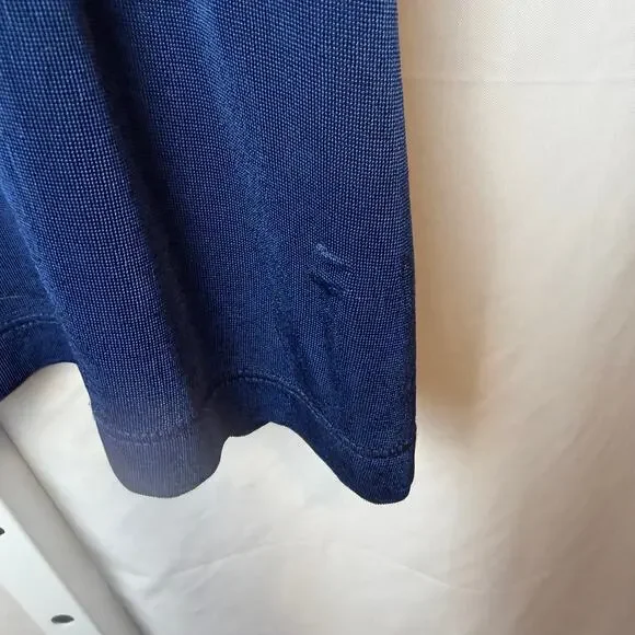 Chicos Travelers Size 2 Large Blue Stretch Knit Tunic Top Long Sleeve USA Office - Picture 3 of 5